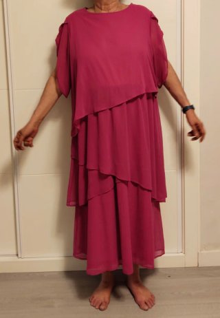 Vestido nuevo fiesta fucsia - Talla 3XL