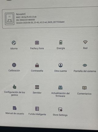 Ebook BOOX NovaAirC, Serial Number 090622514B0050