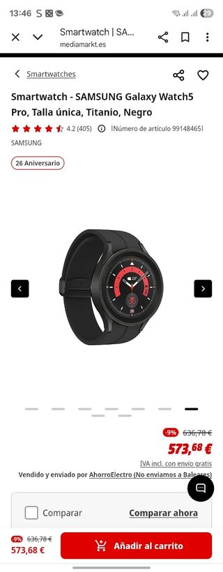 Samsung Galaxy Watch5 Pro - Negro