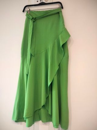 Falda larga verde 