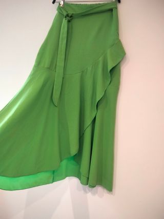 Falda larga verde 