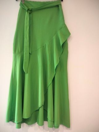 Falda larga verde 