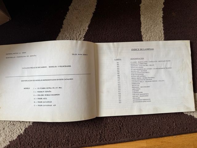 catalogo de piezas de recambio rabasa derbi fds sa