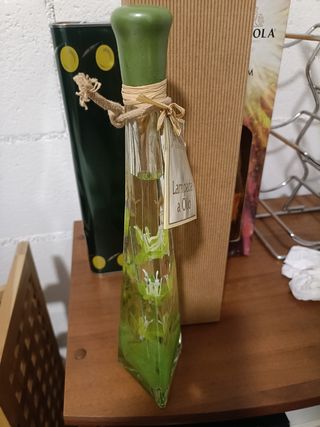 Lampada ad olio in vetro verde