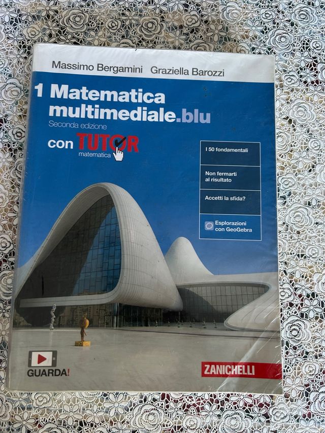 libro scolastico, matematica multimediale, Blu uno