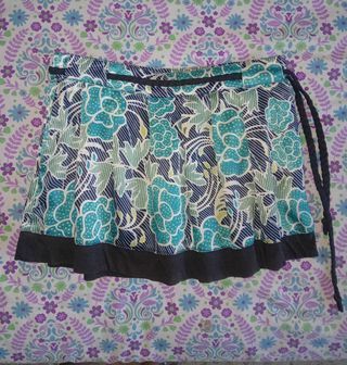 Falda Zara azul y verde agua