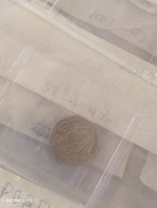 Moneda 20 peniques Reino Unido 1982