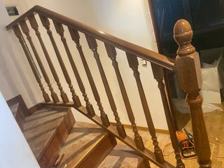 Barandilla madera escalera
