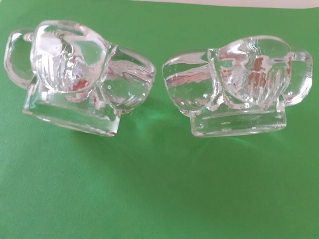 2 Portavelas Cristal Flor