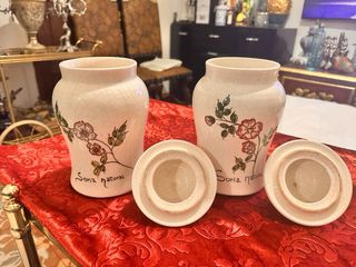 Albarelos farmacia años 80 (Manises) ceramica