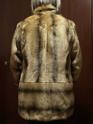 Abrigo piel sintética marrón - El Corte Inglés