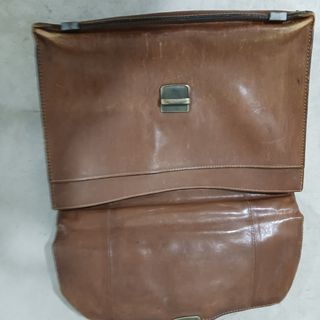 Cartera piel marrón vintage