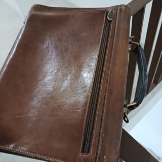 Cartera piel marrón vintage