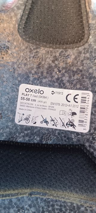 Casco Oxelo - Rojo con diseño
