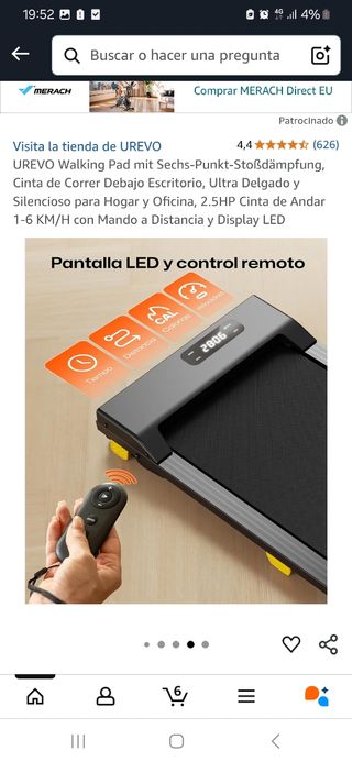 Cinta de correr Urevo S1 Lite