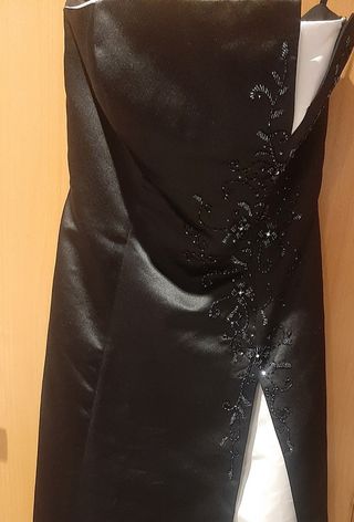 Vestido negro blanco fiesta