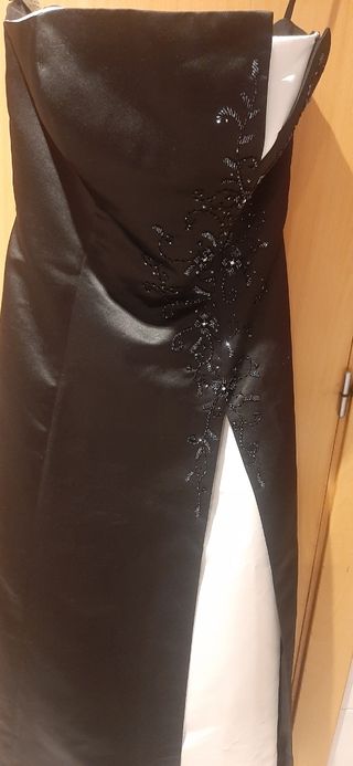 Vestido negro blanco fiesta