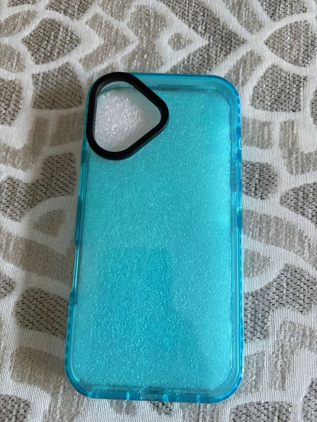 Funda para iPhone 16 de plástico azul