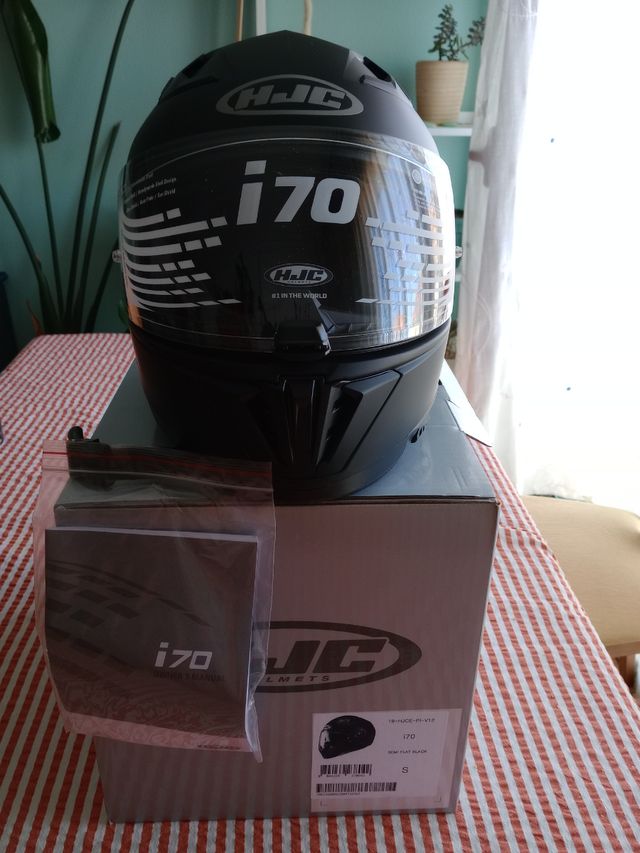 Casco moto HJC i70 negro mate talla S