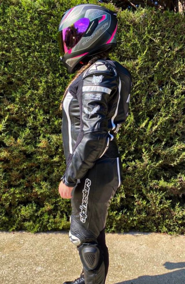 Mono moto Alpinestars negro-blanco