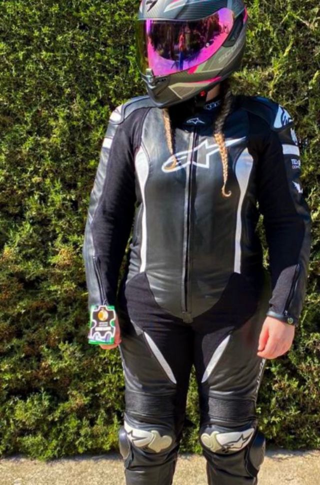 Mono moto Alpinestars negro-blanco