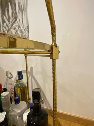 Carrito bar vintage dorado

