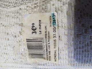 Visillo blanco - Cortina encaje-26 metros