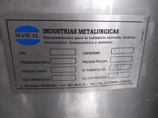Cubas acero inox 500-800L