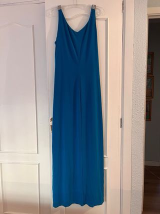 Vestido largo turquesa fiesta