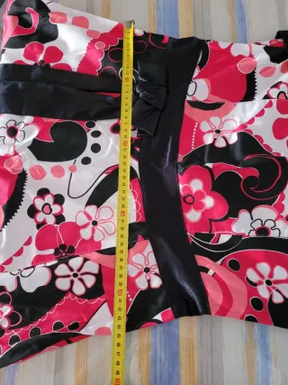 Vestido fiesta rojo-negro