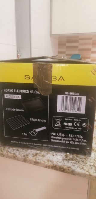 Horno eléctrico Sareba HE-SRB18Z - 18L