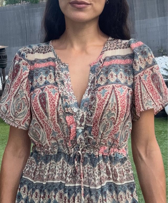 Vestido largo Springfield estampado S