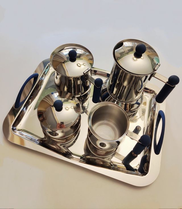 Juego café / té acero inoxidable 5 piezas