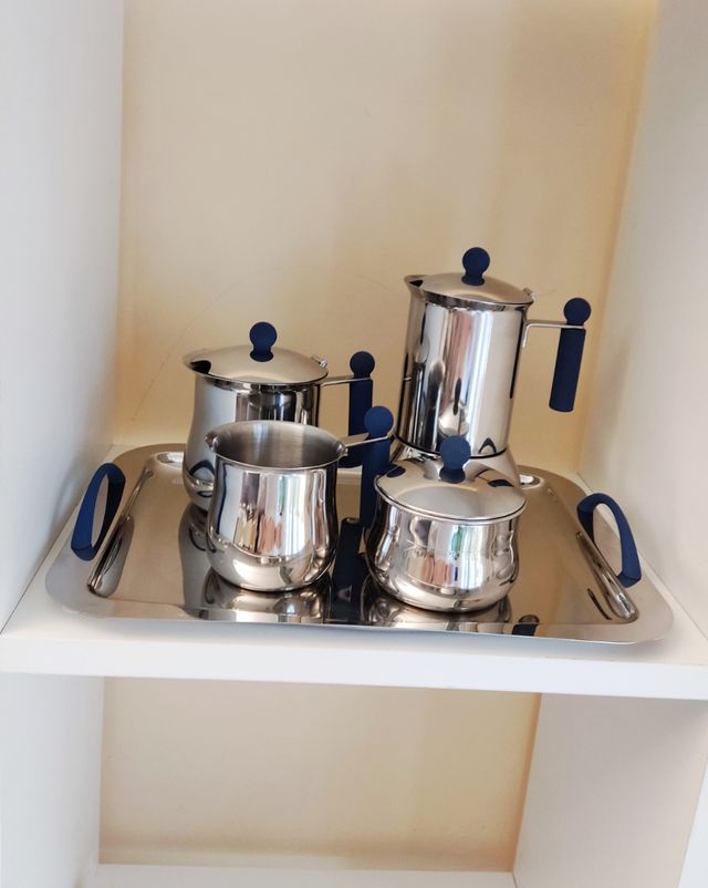 Juego café / té acero inoxidable 5 piezas