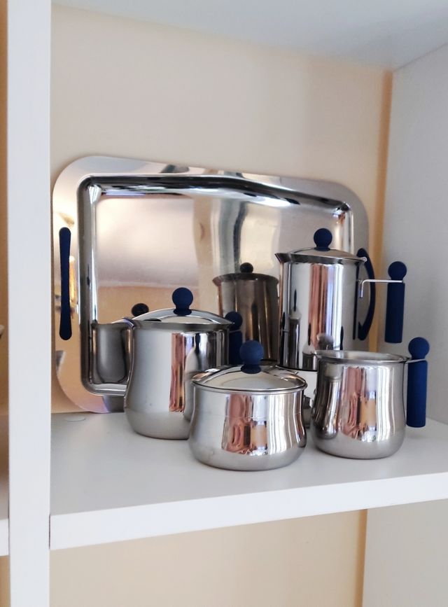 Juego café / té acero inoxidable 5 piezas