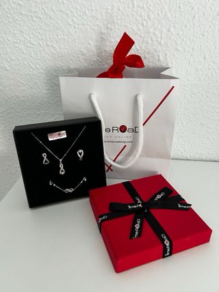 Joyas TimeRoad plata - Collar, pendientes, pulsera