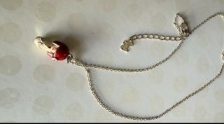 Colgante Agatha geisha rojo plata