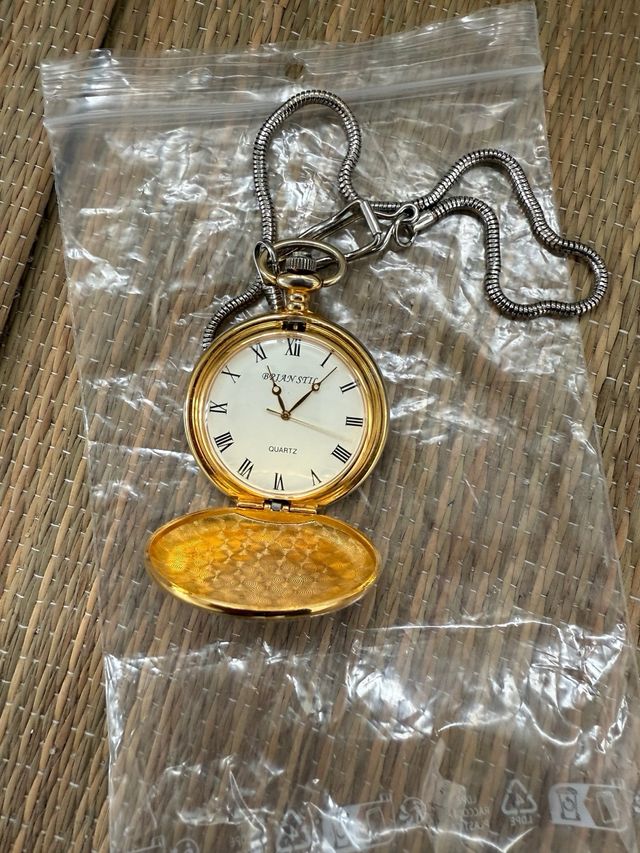 Reloj Bolsillo Dorado Antiguo