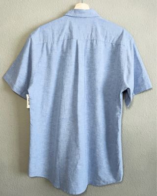 Camisa Oxford Azul Claro Hombre L Nueva