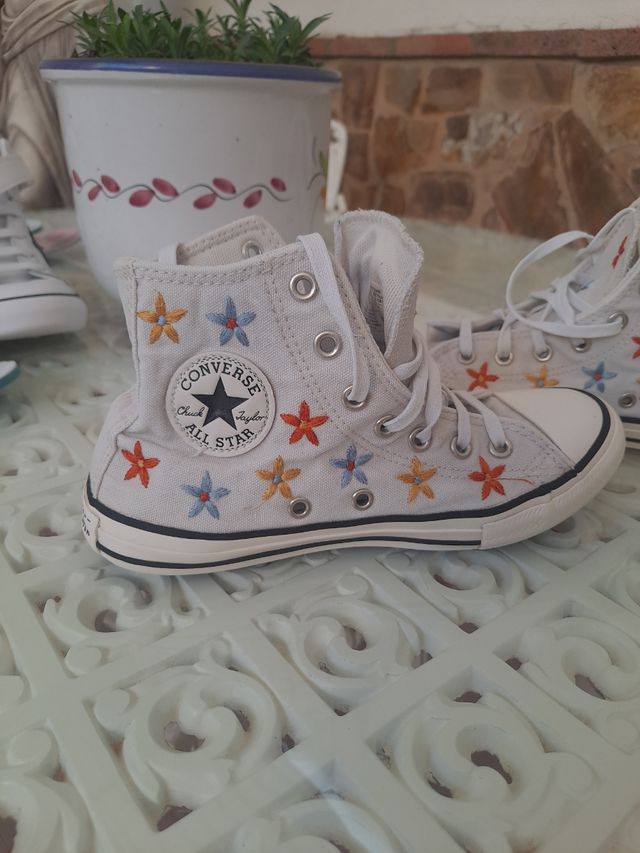 Converse alte bianche taglia 34