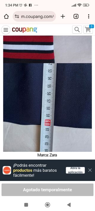 Falda  Zara azul