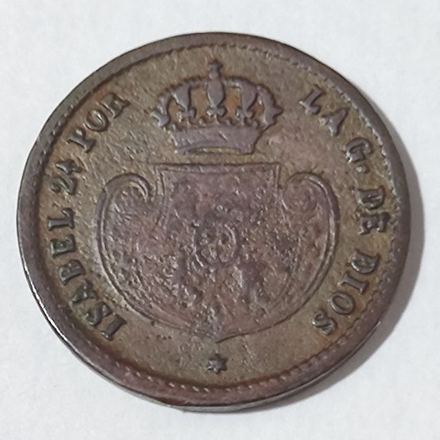 Moneda 1853 Décima Real Isabel II