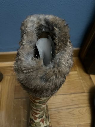 Botas agua florales con pelo