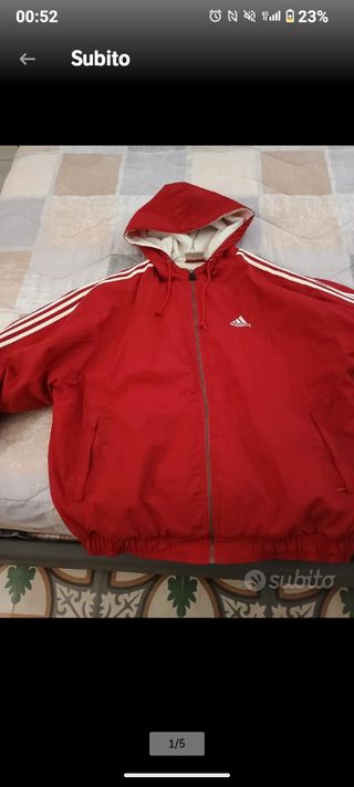 Giubbotto Adidas vintage rosso