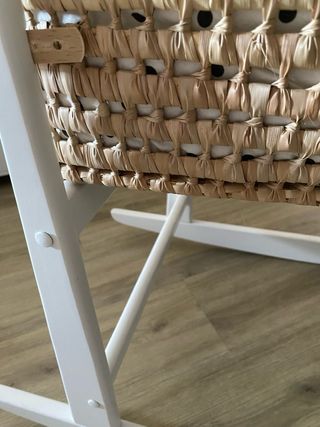 Moises cuna mecedora de mimbre y madera Minicoton