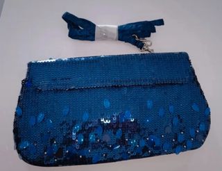 Bolso fiesta azul lentejuelas