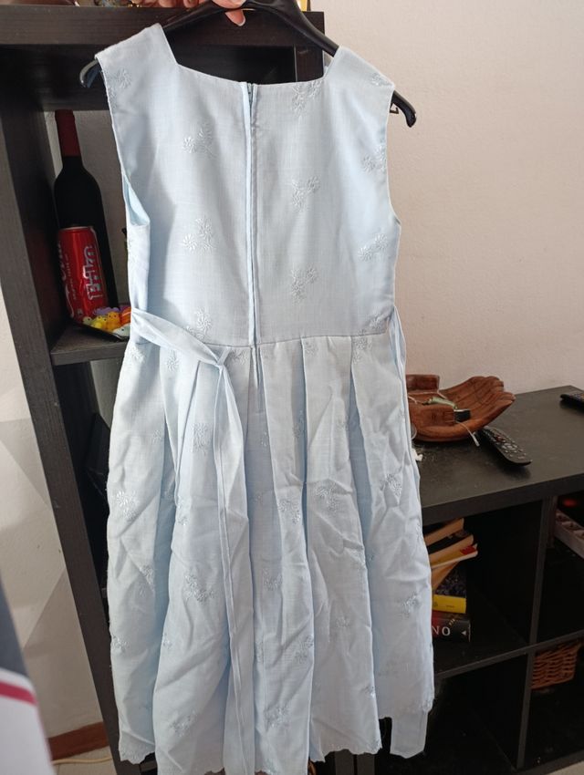 Vestito cerimonia bimba celeste