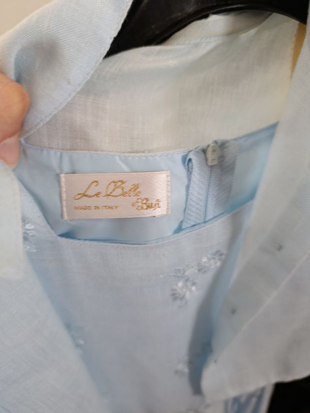 Vestito cerimonia bimba celeste