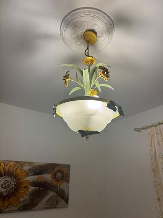 Conjunto de lamparas de forja