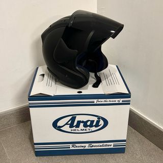 Casco Tipo Arai Jet Negro Mate